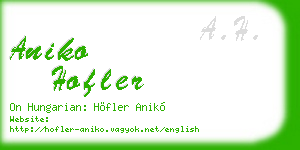 aniko hofler business card